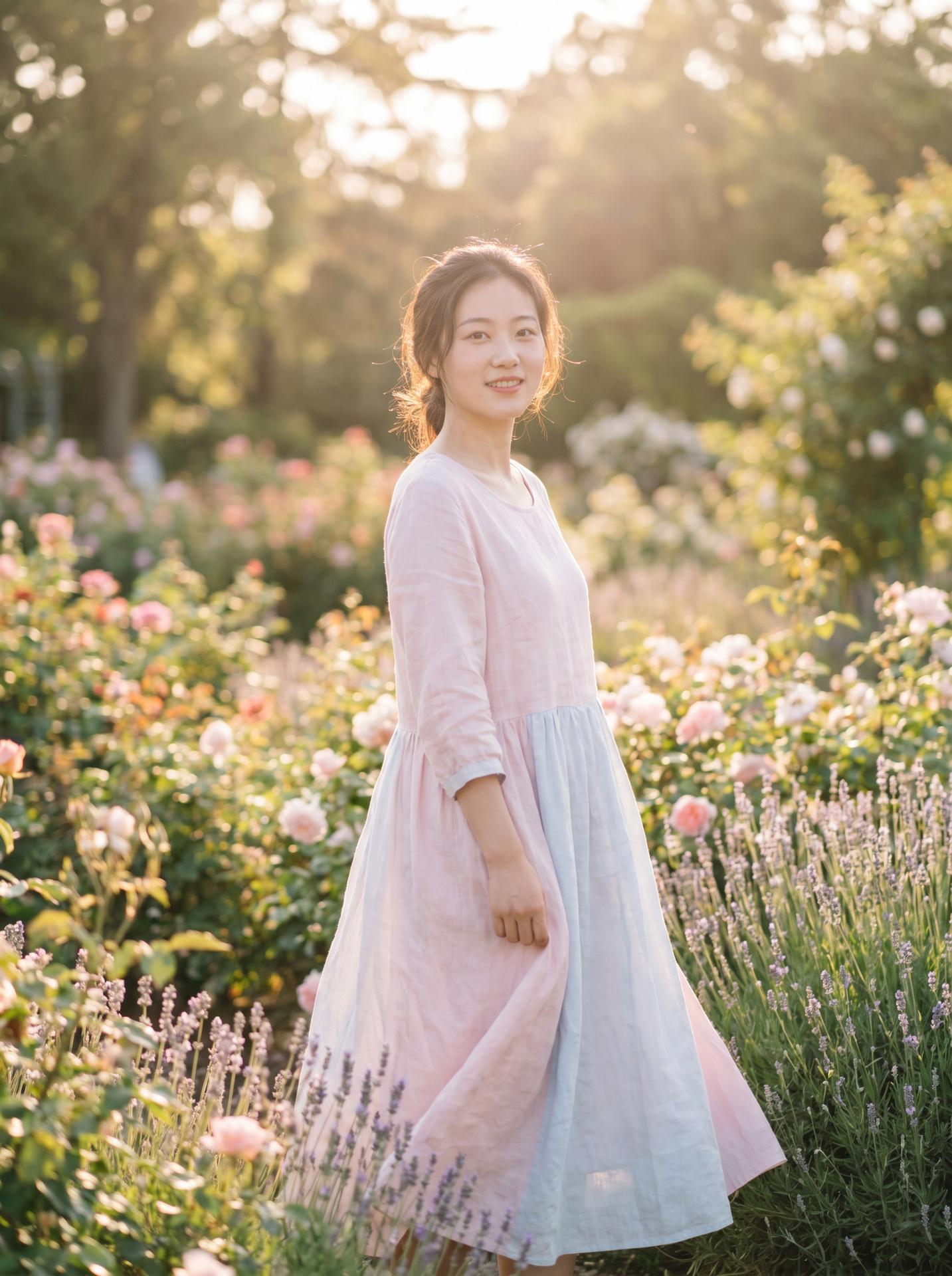 大学情侣美图：清新自然美少女写真